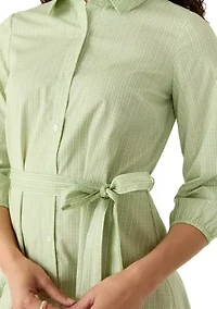 Petite Tie Waist Dress with Godets