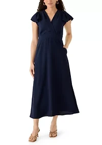 Petite Faux Wrap Dress