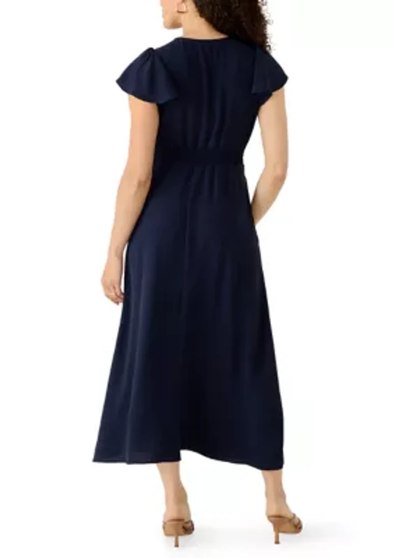 Petite Faux Wrap Dress