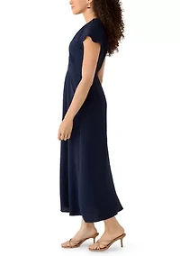 Petite Faux Wrap Dress