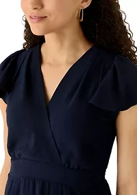 Petite Faux Wrap Dress