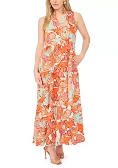 Petite Sleeveless Tiered Maxi Dress