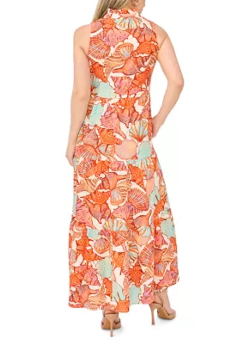 Petite Sleeveless Tiered Maxi Dress