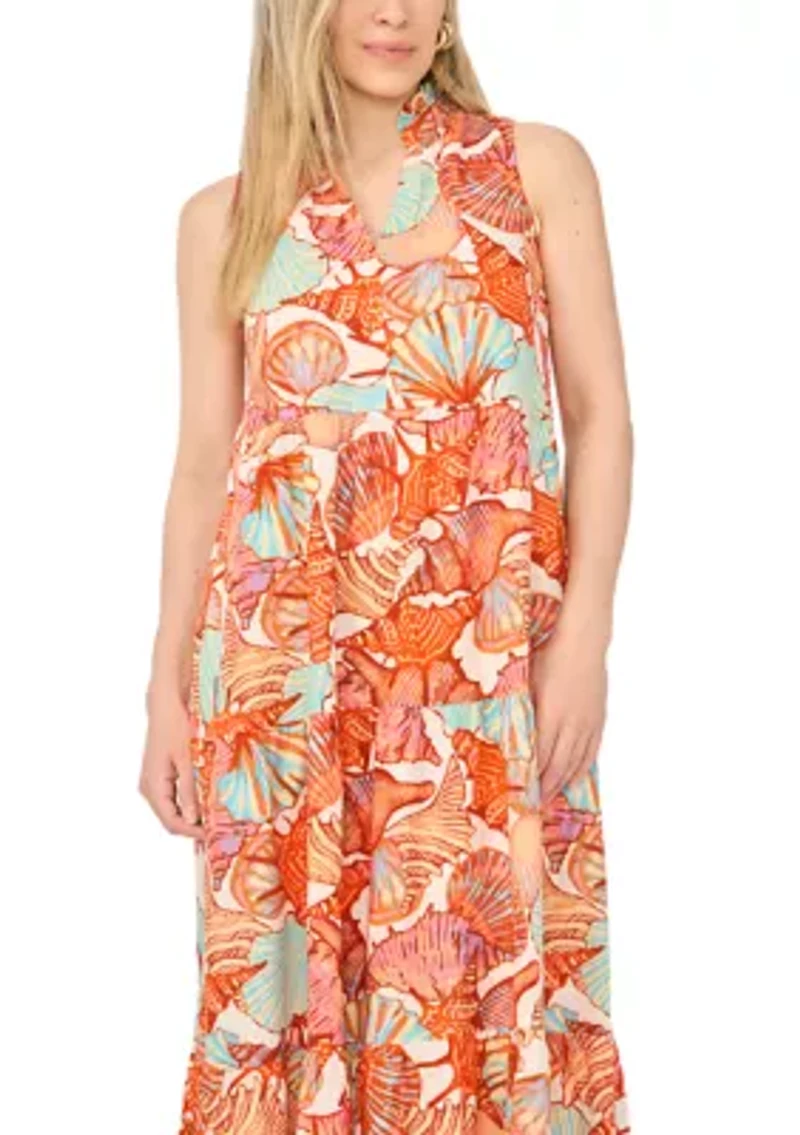 Petite Sleeveless Tiered Maxi Dress