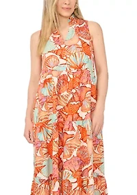 Petite Sleeveless Tiered Maxi Dress