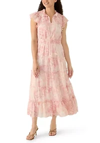 Petite Smocked Waist Tiered Maxi Dress