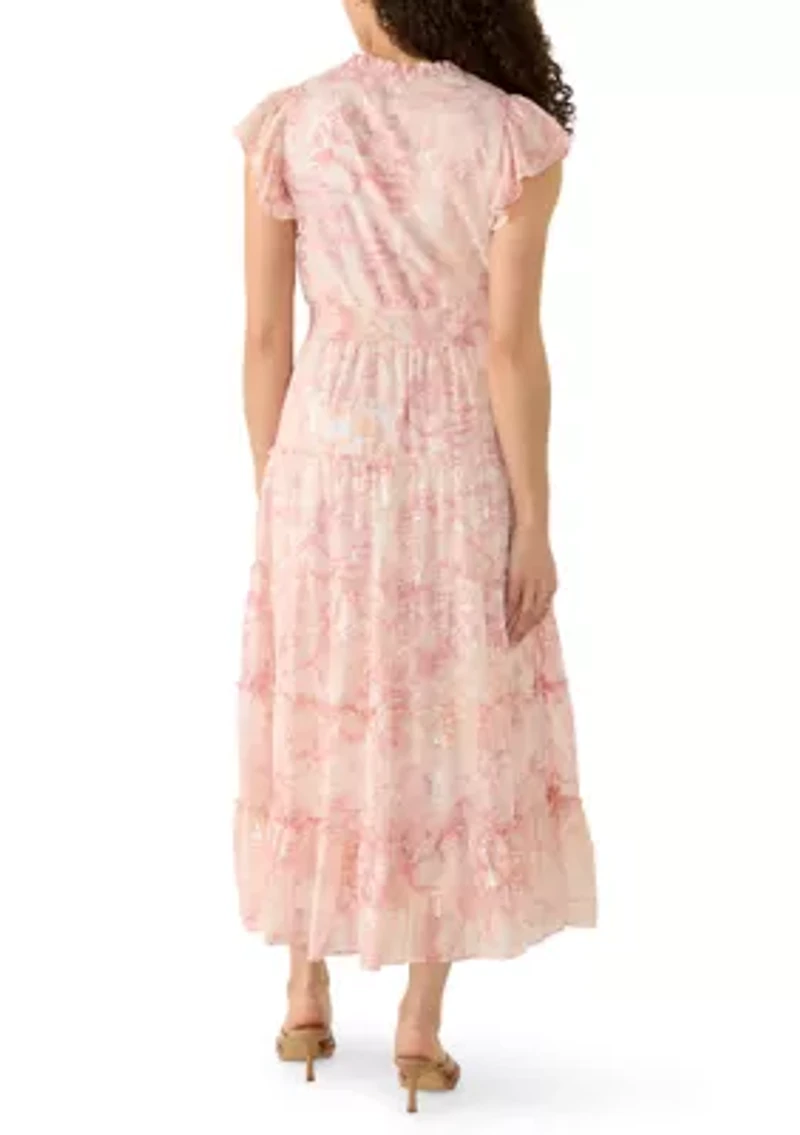 Petite Smocked Waist Tiered Maxi Dress