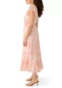 Petite Smocked Waist Tiered Maxi Dress