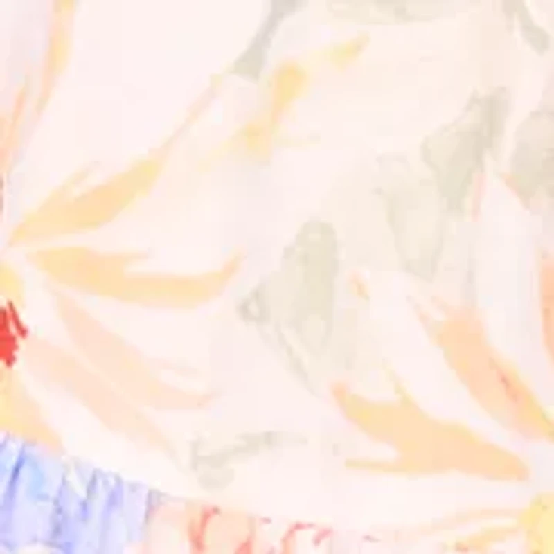 Petite Tie Waist Print Maxi Dress