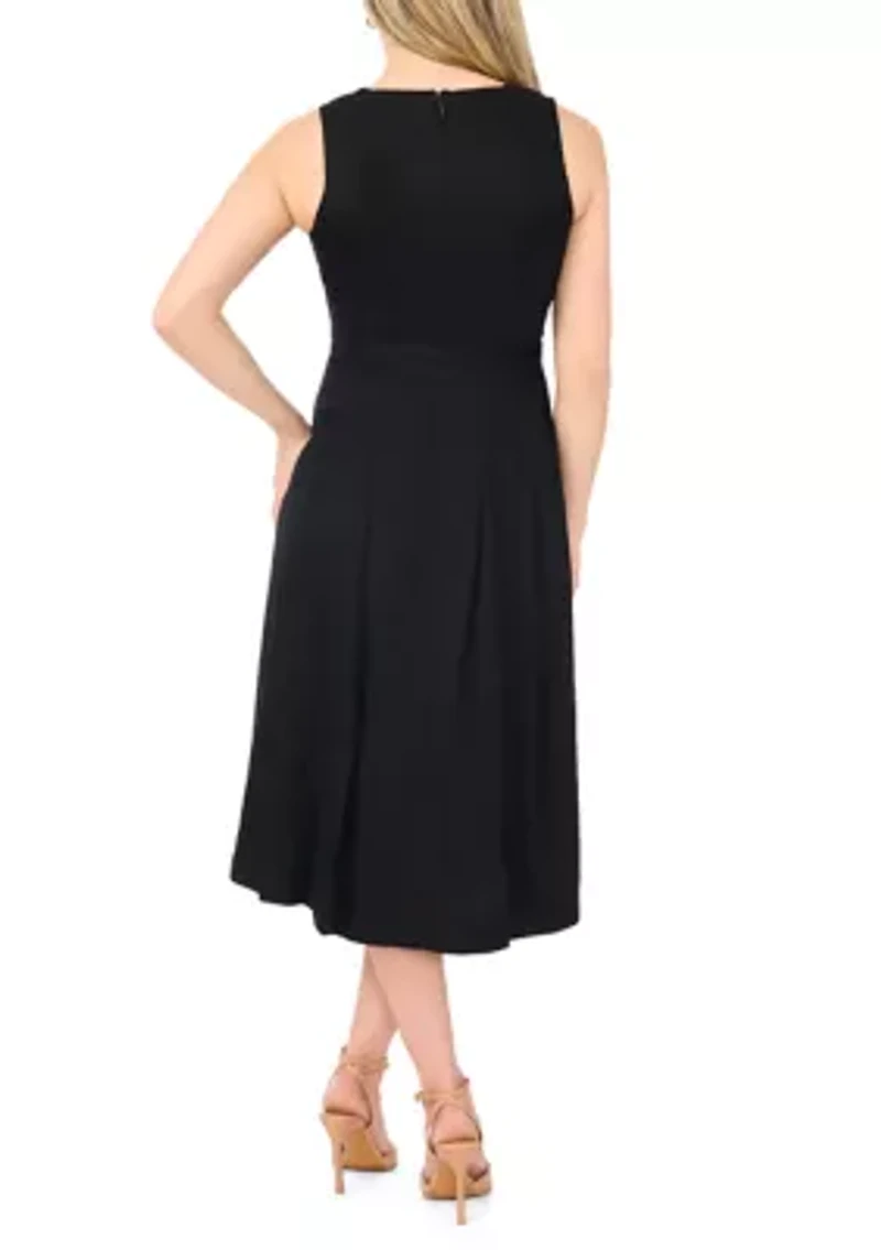 Petite Frozen Fjord A-Line Button Front Dress