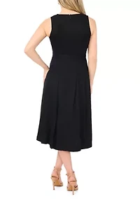 Petite Frozen Fjord A-Line Button Front Dress