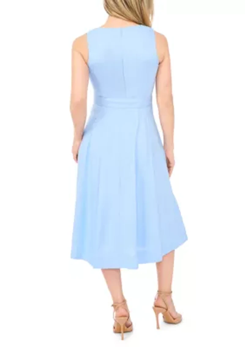 Petite Frozen Fjord A-Line Button Front Dress
