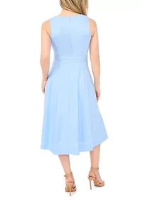 Petite Frozen Fjord A-Line Button Front Dress