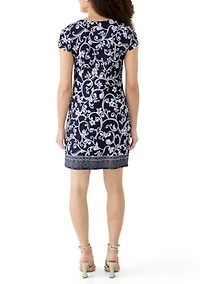 Petite Short Sleeve Three Ring Dress