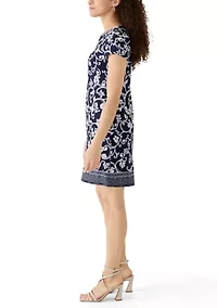 Petite Short Sleeve Three Ring Dress