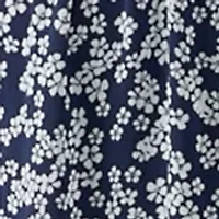 Petite Short Sleeve Pintuck Print Midi Dress