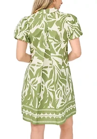 Petite Button Collar Shirtdress