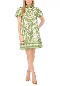 Petite Button Collar Shirtdress