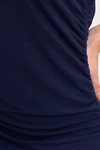 Sleeveless Side-Ruched Maxi Dress