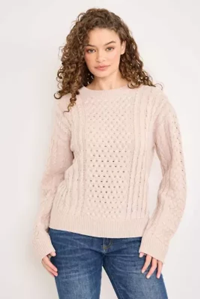 Cable Knit Crewneck Sweater