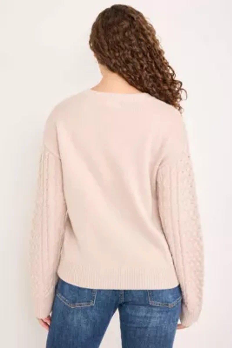 Cable Knit Crewneck Sweater