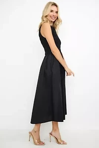 Sleeveless Smocked Midi Dress