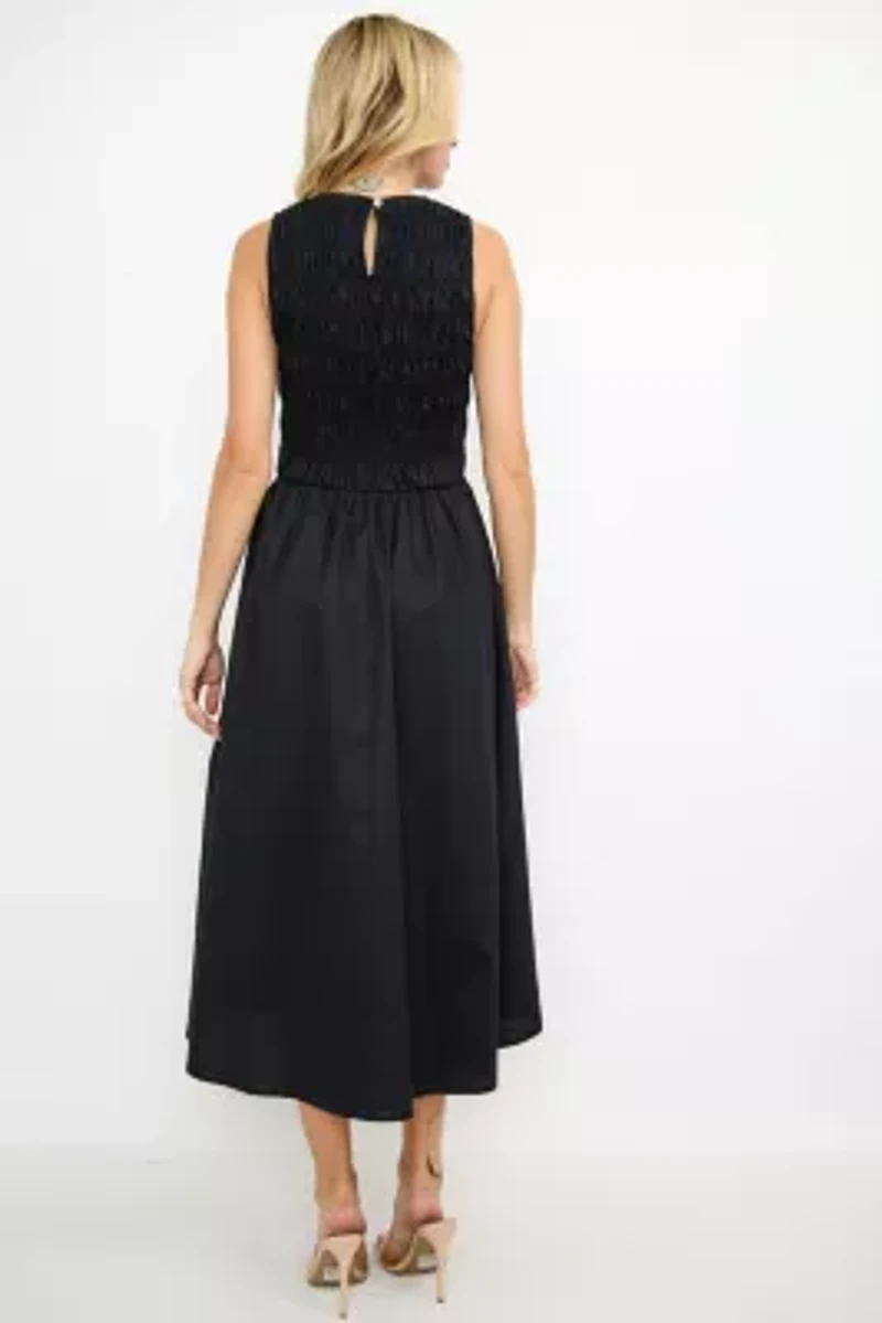 Sleeveless Smocked Midi Dress