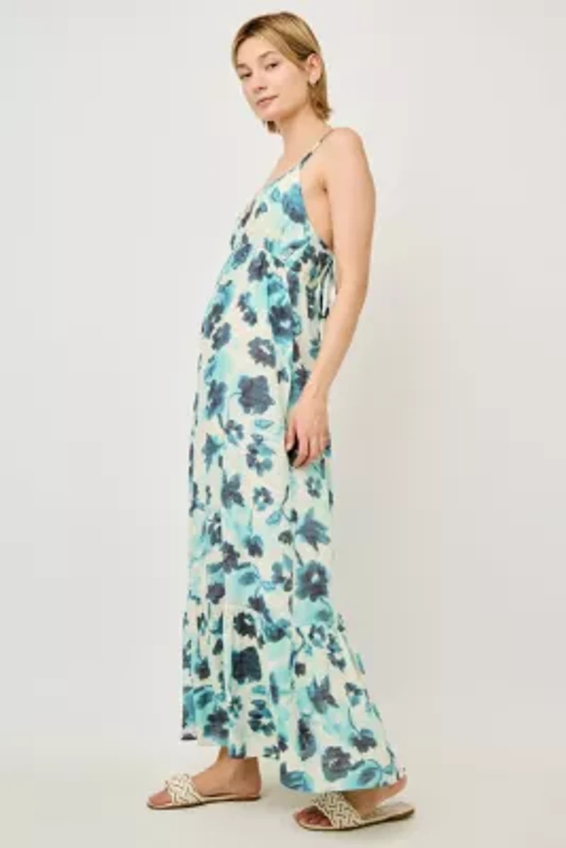 Tie-Back Tiered Maxi Dress