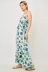Tie-Back Tiered Maxi Dress