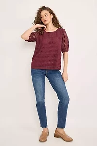 Eyelet Puff Sleeve Top