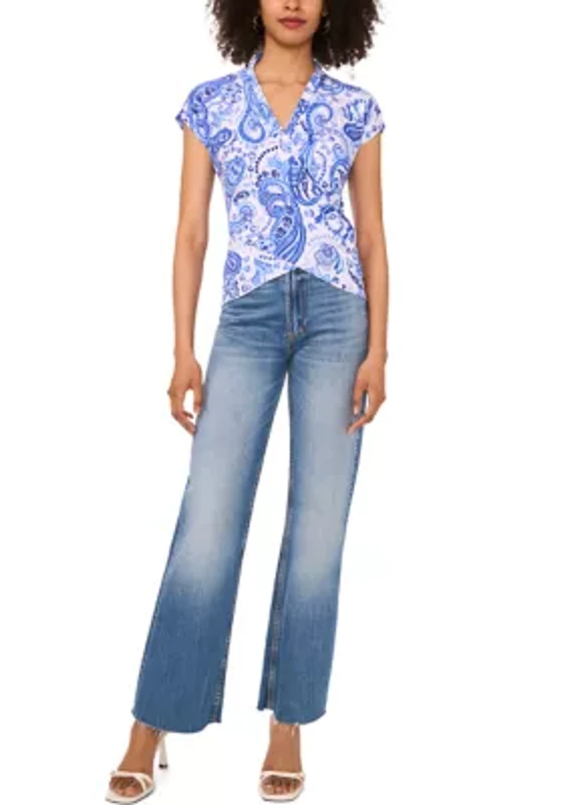 Women's Short Sleeve Surplus Top