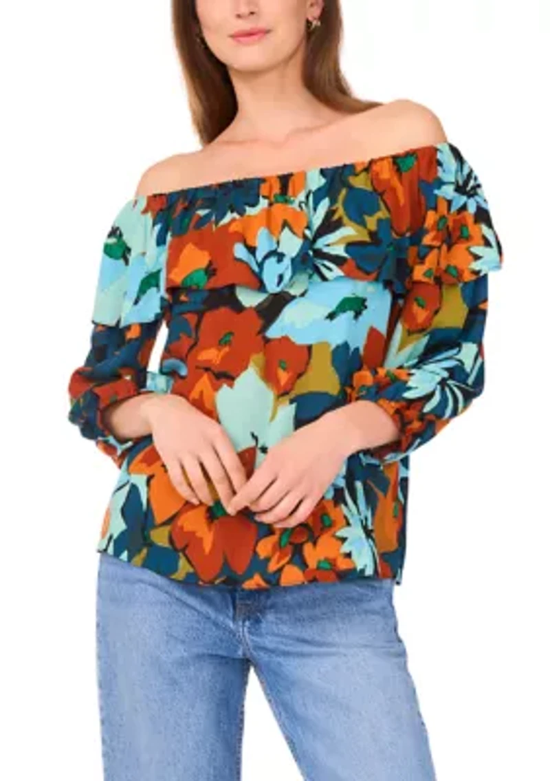 Women's 3/4 Sleeve Off the Shoulder Blouse