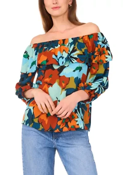 Women's 3/4 Sleeve Off the Shoulder Blouse