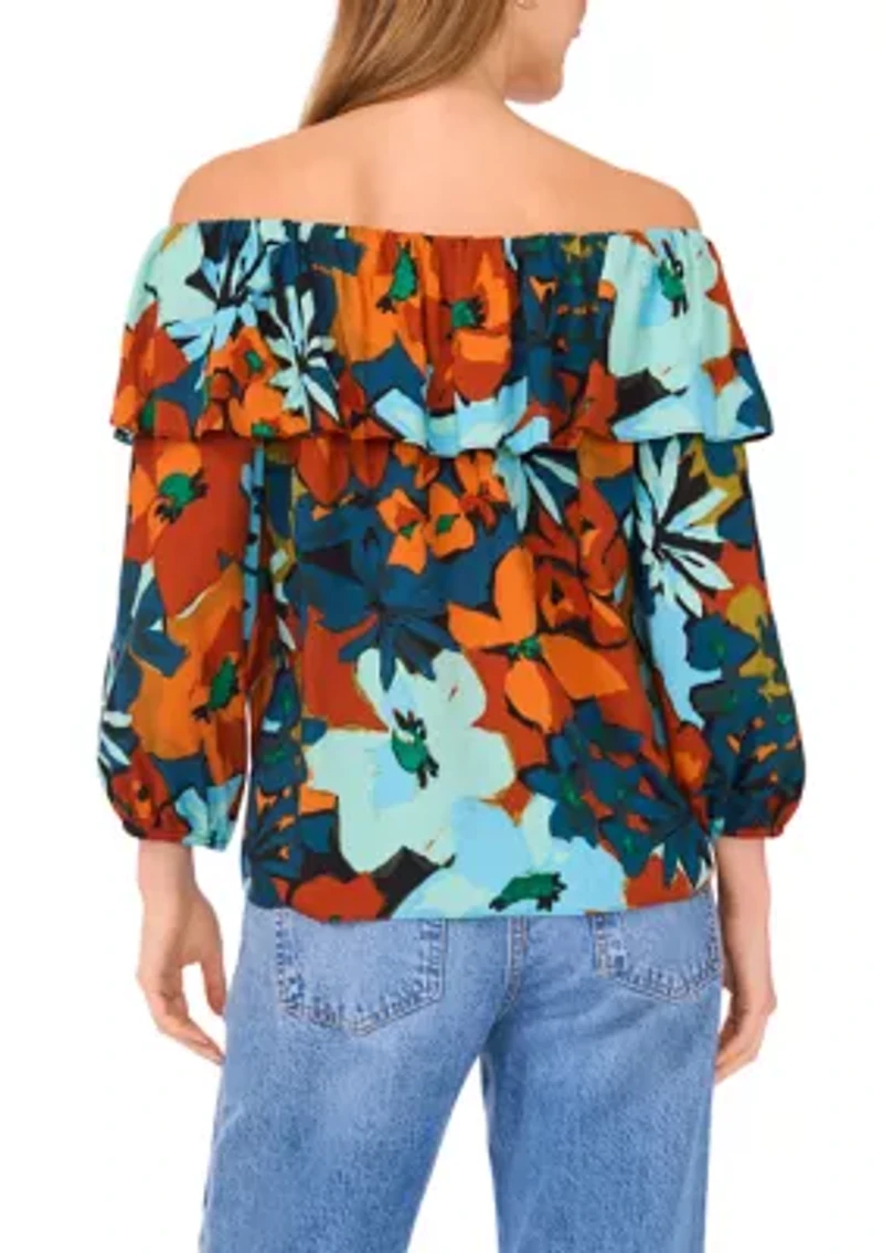 Women's 3/4 Sleeve Off the Shoulder Blouse