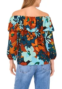 Women's 3/4 Sleeve Off the Shoulder Blouse