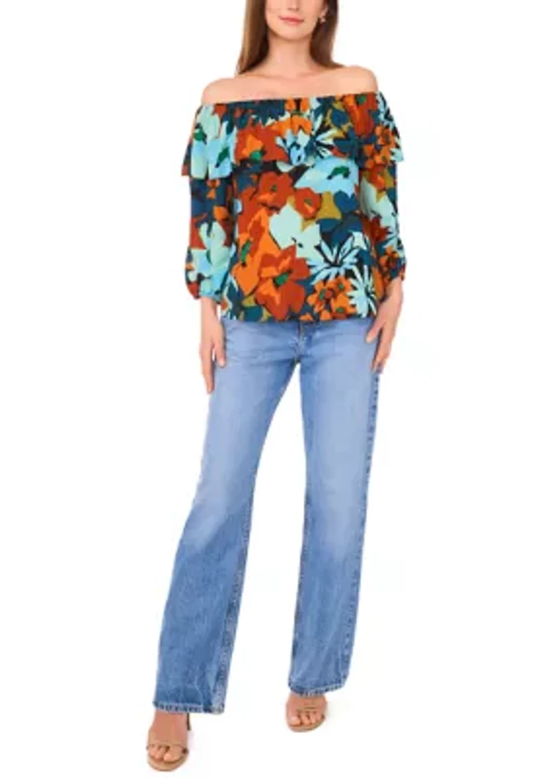 Women's 3/4 Sleeve Off the Shoulder Blouse