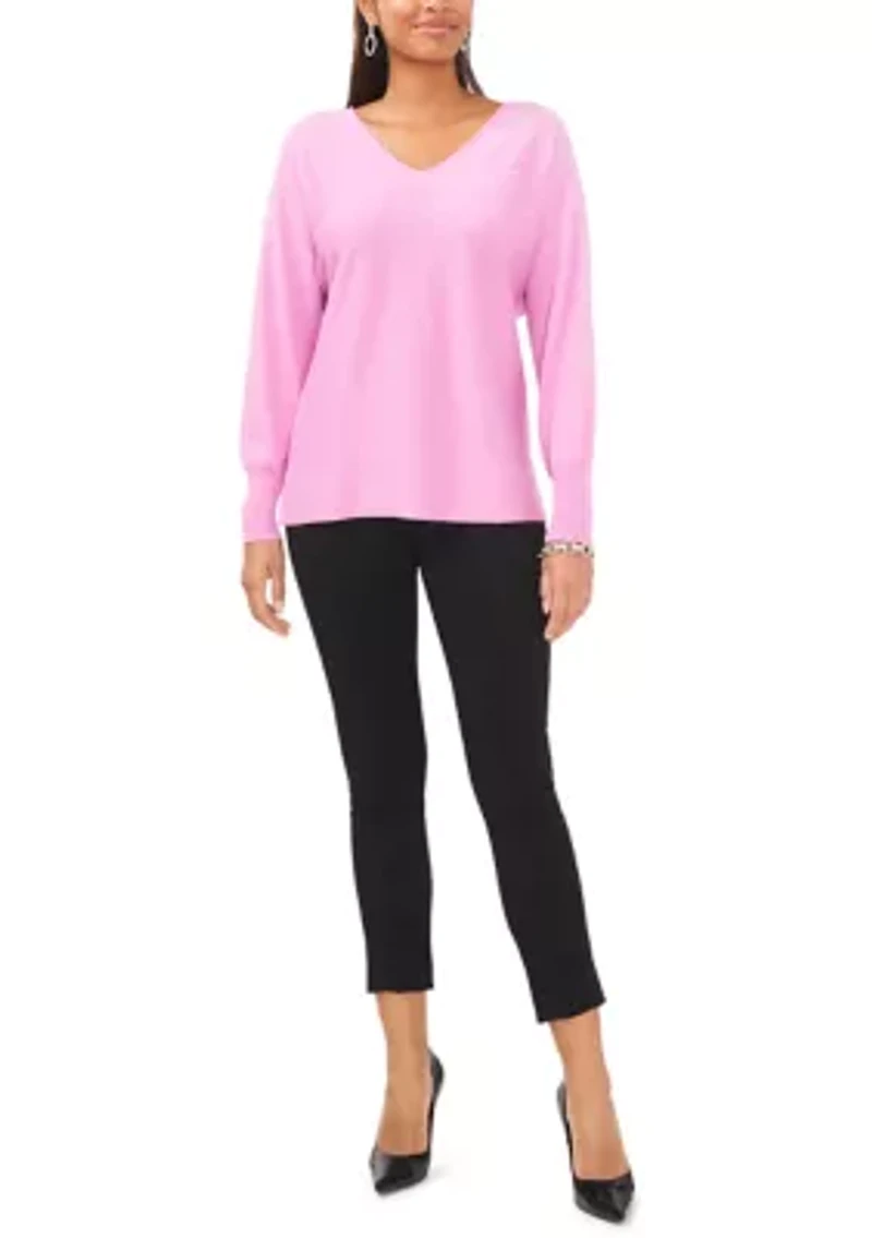 Women's V-Neck Bling Sweater