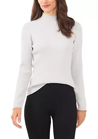 Women's Lurex Turtleneck Sweater