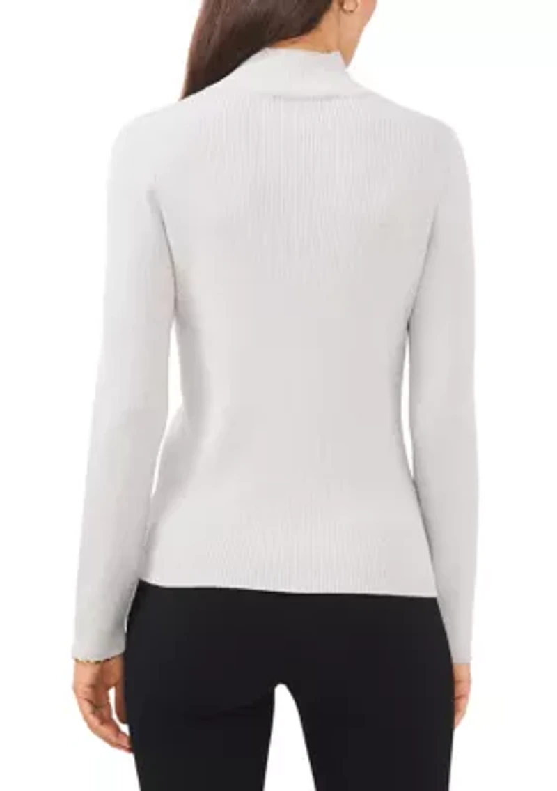 Women's Lurex Turtleneck Sweater