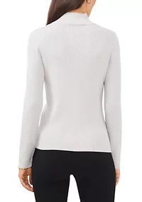 Women's Lurex Turtleneck Sweater