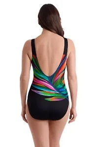 Palm Dancer Panel Scoopneck One Piece Swimsuit