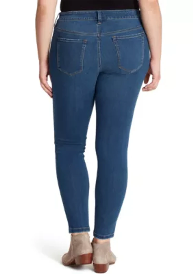 Curvy Kiss Me Super Skinny Faux Pocket Jeans