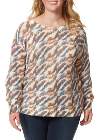 Plus Braelynn Printed Sweater