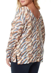 Plus Braelynn Printed Sweater