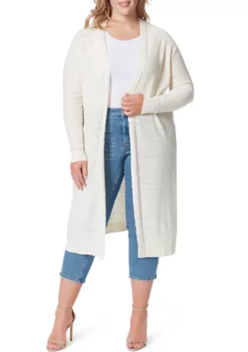 Plus Farren Ribbed Cuff Cardigan