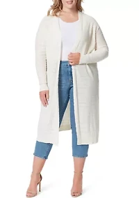 Plus Farren Ribbed Cuff Cardigan