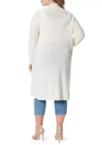 Plus Farren Ribbed Cuff Cardigan