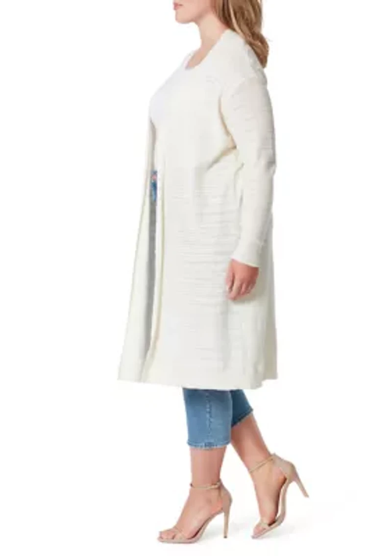 Plus Farren Ribbed Cuff Cardigan