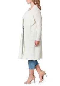 Plus Farren Ribbed Cuff Cardigan