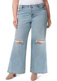 Curvy Relaxed Wide Leg Jeans